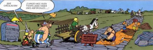Viñeta Asterix y Obelix Calzada Romana