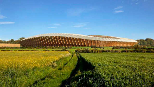 El primer estadio de madera en la historia del fútbol