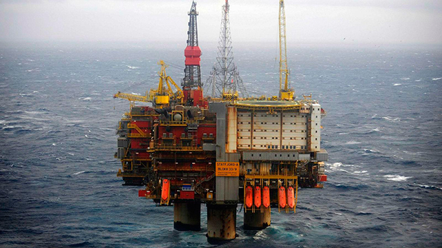 Extracción de petróleo en el Mar del Norte